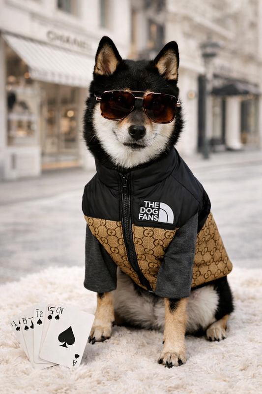Luxe Streetwear Monogram Dog Puffer Vest