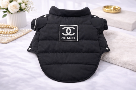 Black Luxe Puffer Dog Jacket