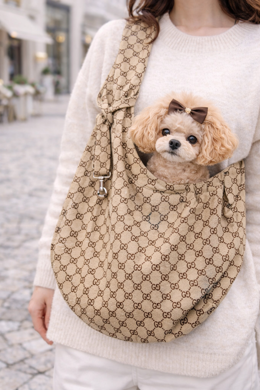 Luxe Monogram Pet Sling Carrier